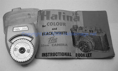 rex300 light meter and halina 35x book 1